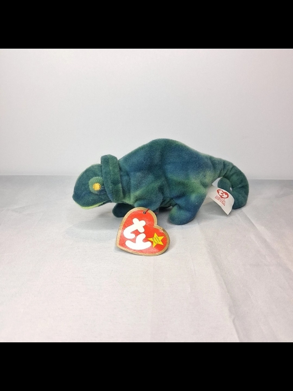 Ty Teenie Beanie Baby Iggy the Iguana Vintage 1993 with ty tag  plush